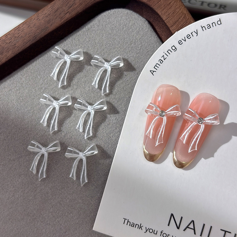 Soft Carved Bow Nail Charms